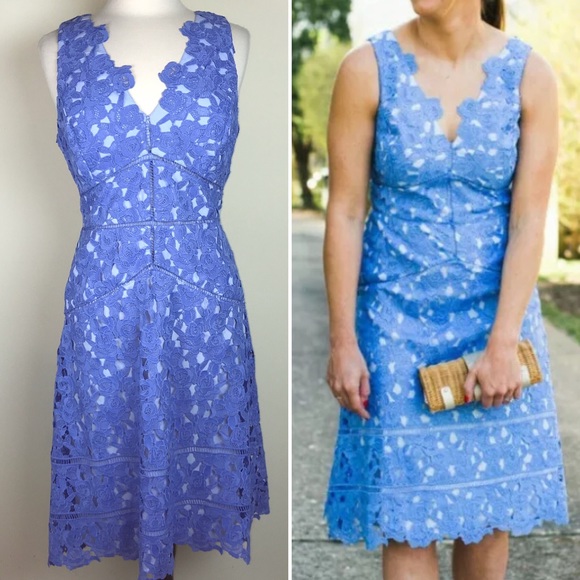 vineyard vines blue lace dress